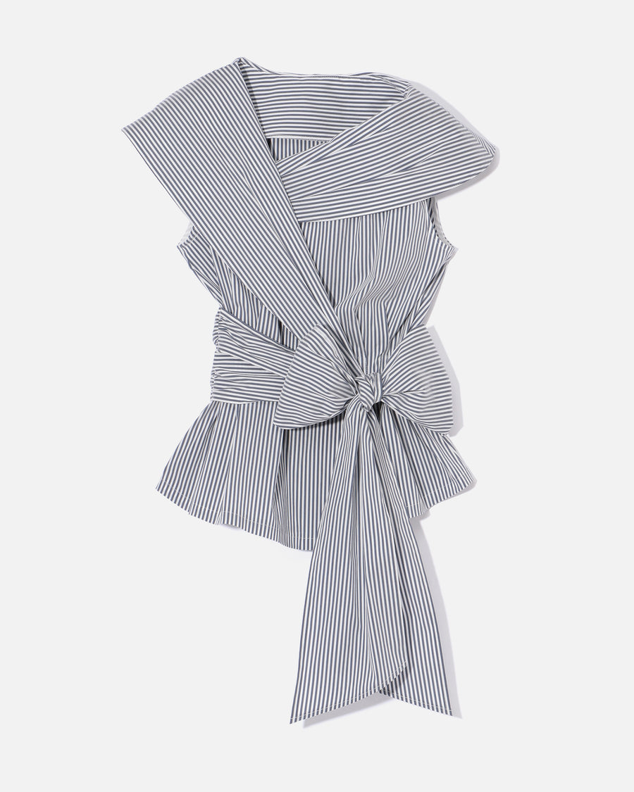 ポリエステルナイロンソフトタフタ カシュクール風ブラウス / Cache-Coeur Style Polyester Nylon Soft Taffeta Blouse