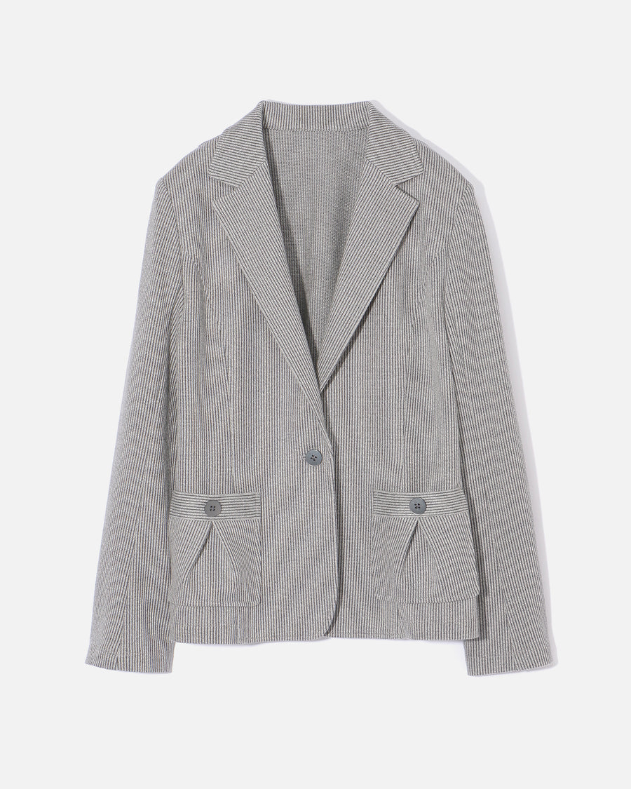 リネンコットンジャージー シームレスジャケット / Linen Cotton Jersey Seamless Jacket