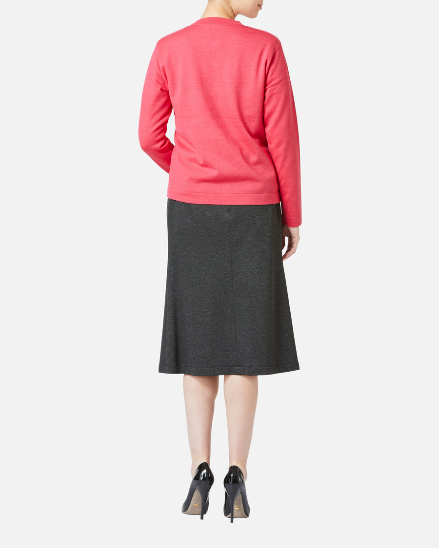 ウールシルクフリルニットカーディガン / Fringed Wool Silk Knit Cardigan