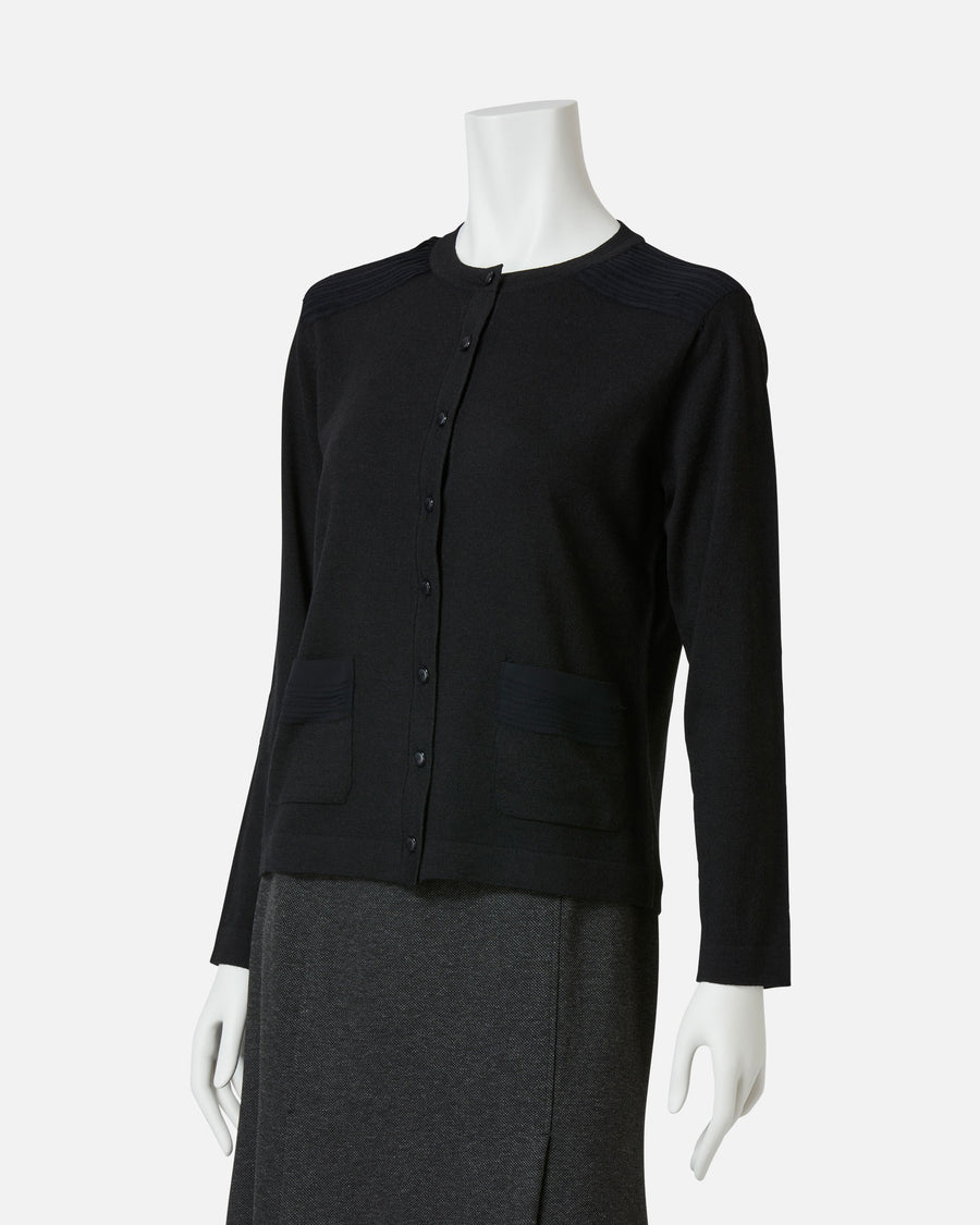 ウールシルクフリルニットカーディガン / Fringed Wool Silk Knit Cardigan