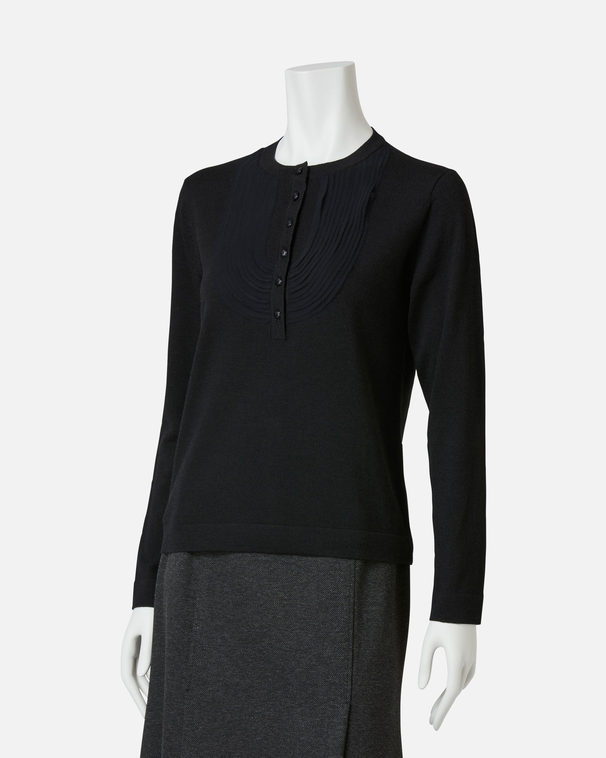 シルクウールフリルニットプルオーバー / Silk Wool Knit Pullover