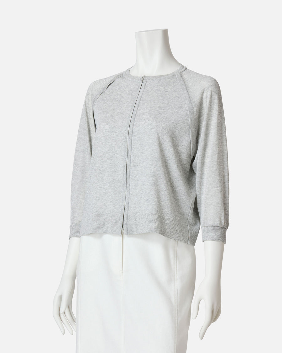 ジップアップニットカーディガン / Zip-Up Knit Cardigan