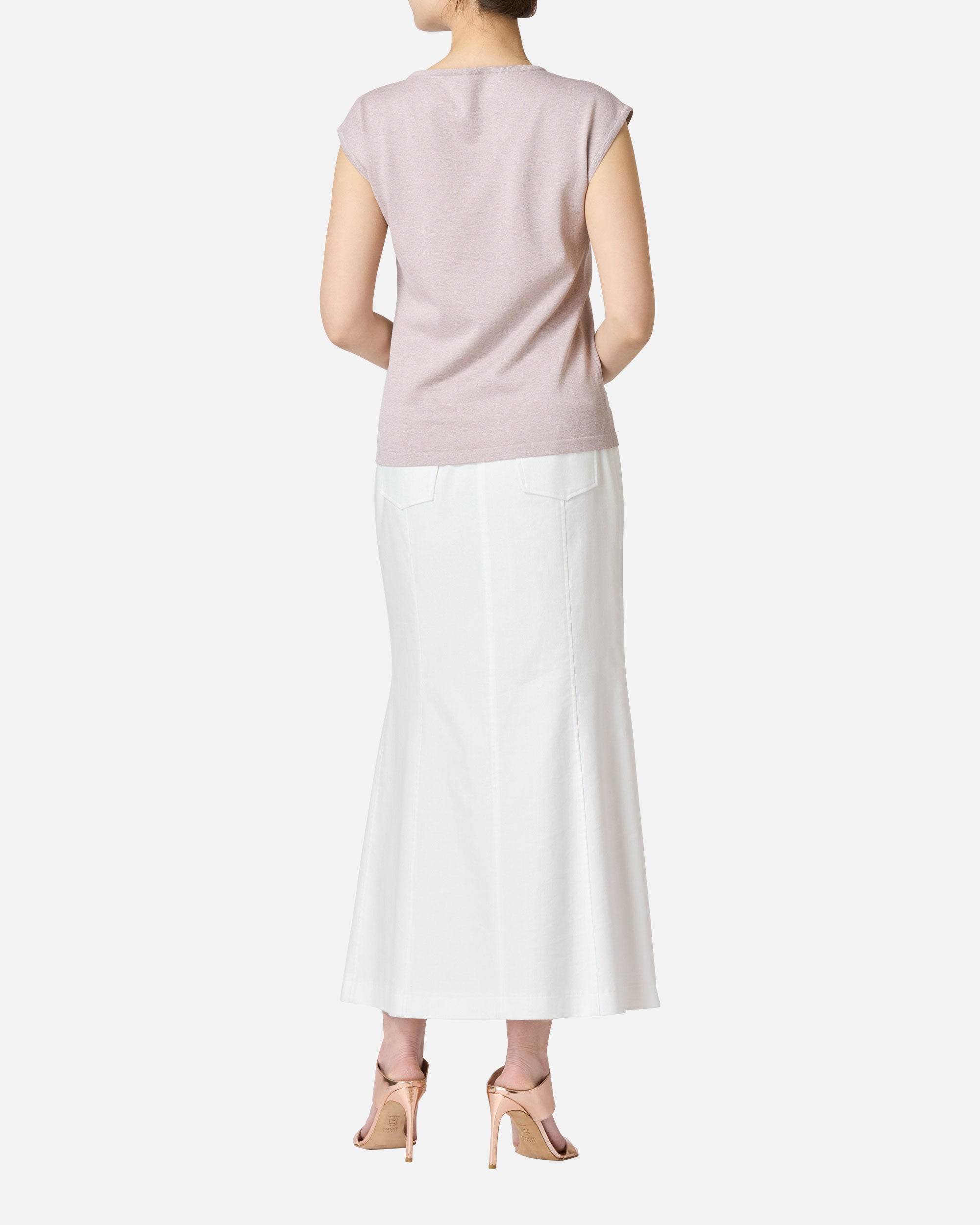 コットンレーヨンツイル ロングスカート / Cotton Rayon Twill Long Skirt