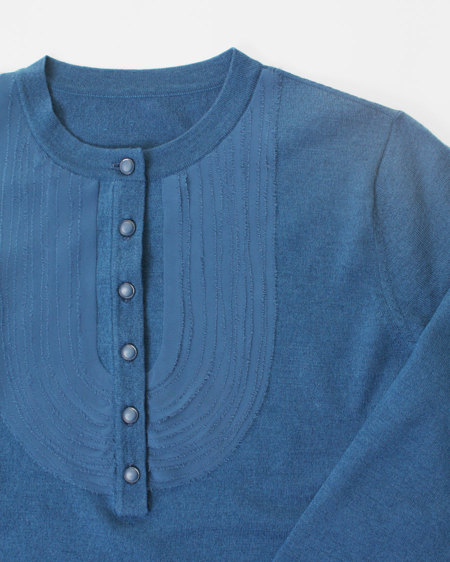 シルクウールフリルニットプルオーバー / Silk Wool Knit Pullover
