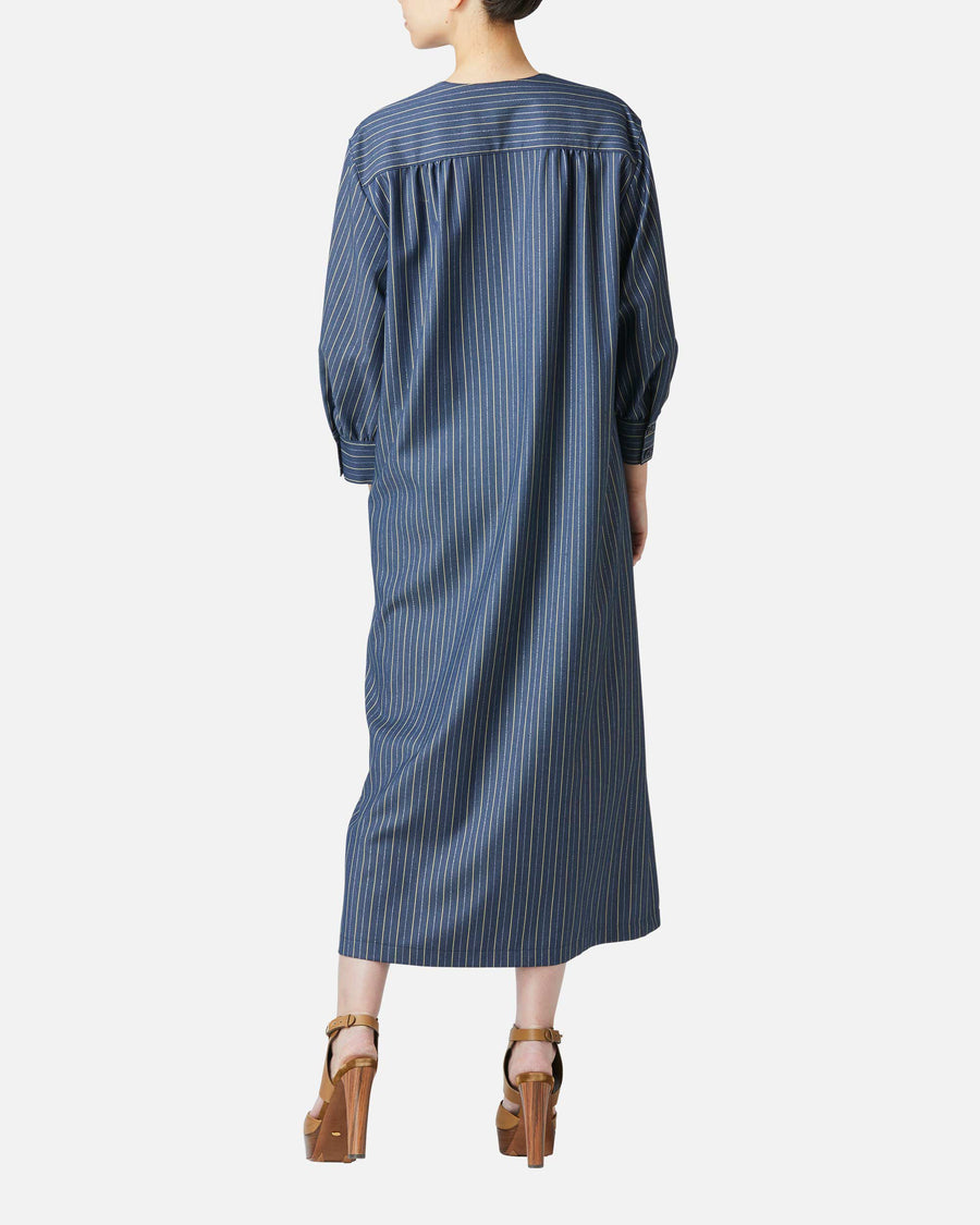ストレッチツイルストライプワンピース / Striped Stretch Twill Dress