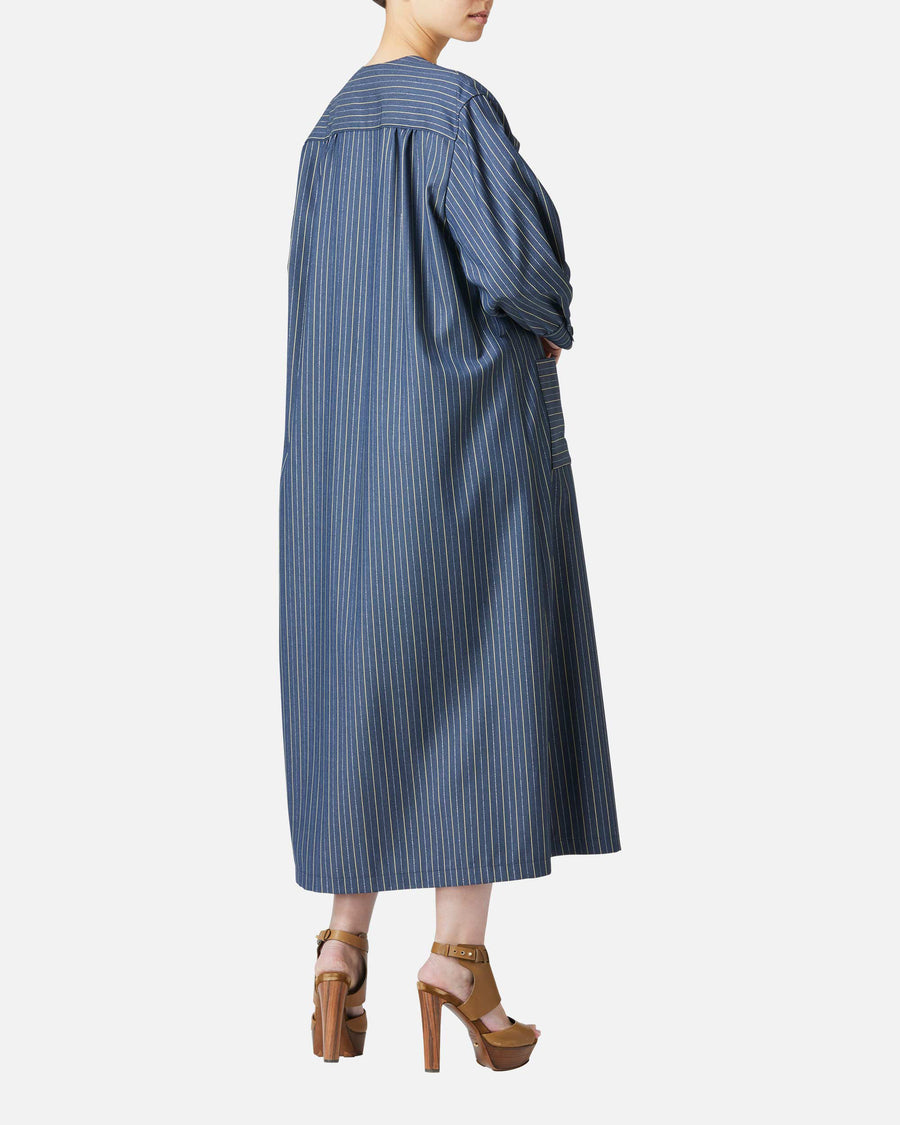 ストレッチツイルストライプワンピース / Striped Stretch Twill Dress