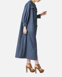 ストレッチツイルストライプワンピース / Striped Stretch Twill Dress