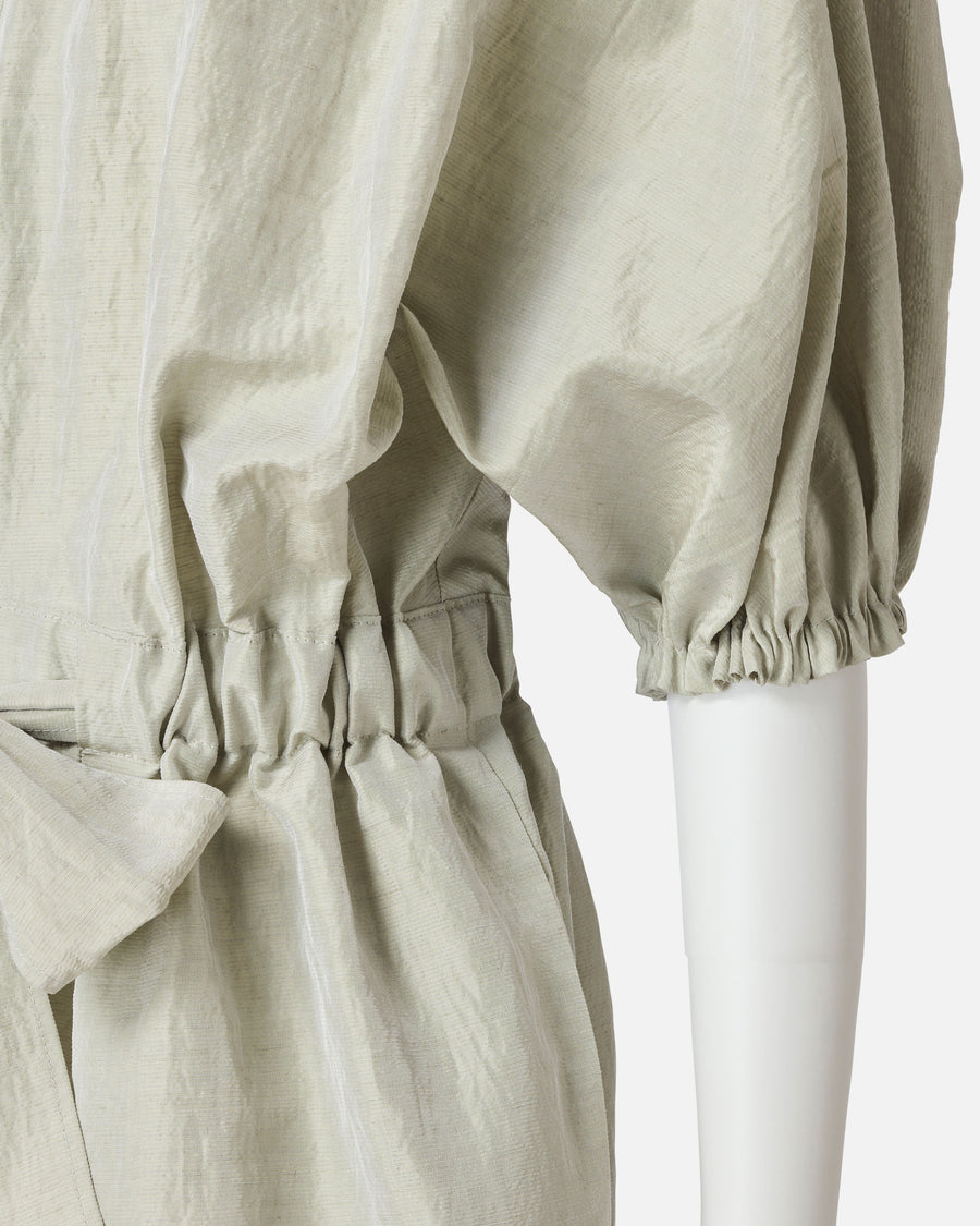 リボンギャザーワンピース / Gathered Waist Dress with Ribbon