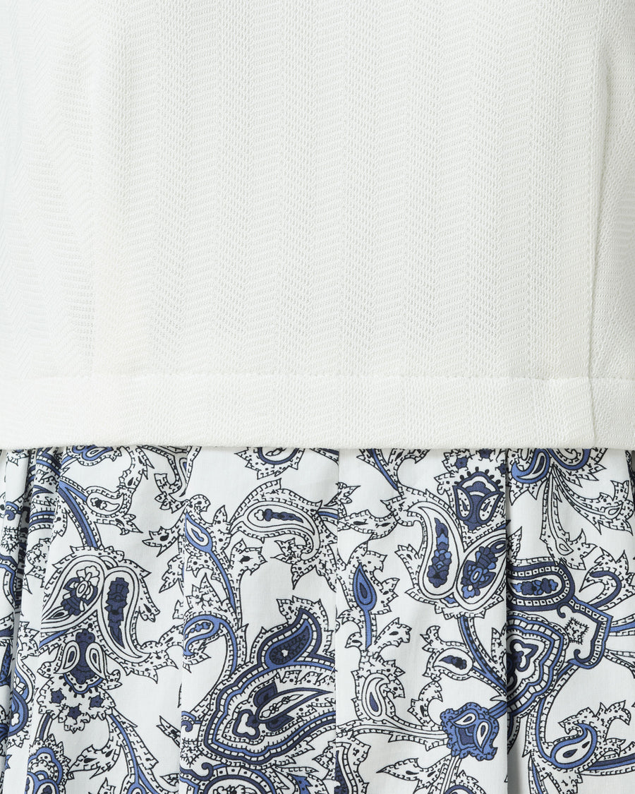 ジャージー×ペイズリープリントサマードレス / Jersey Summer Dress with Paisley Print