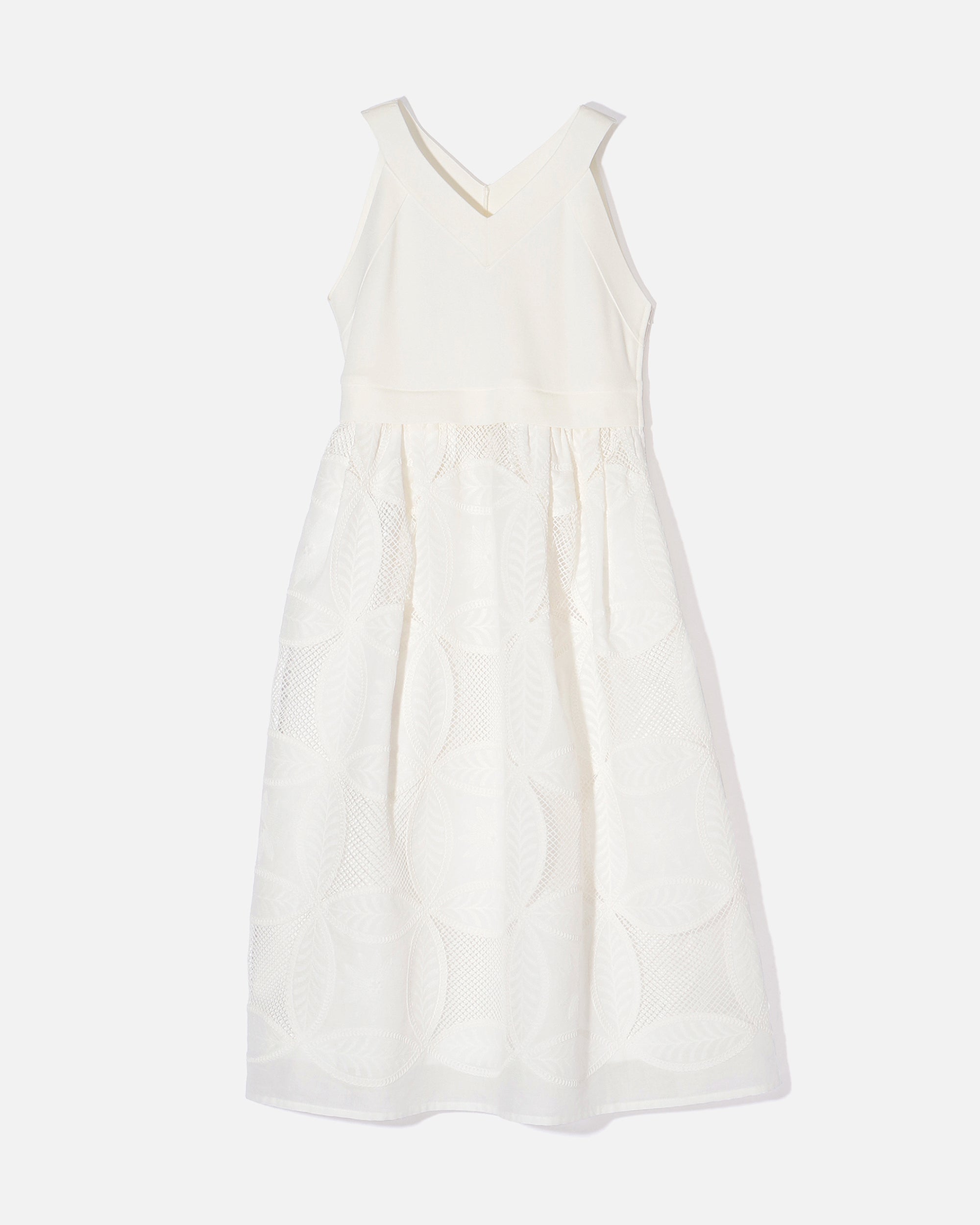 ニット×コットンローンエンブロイダリー サマードレス / Knit × Cotton Lawn Embroidery Summer Dress