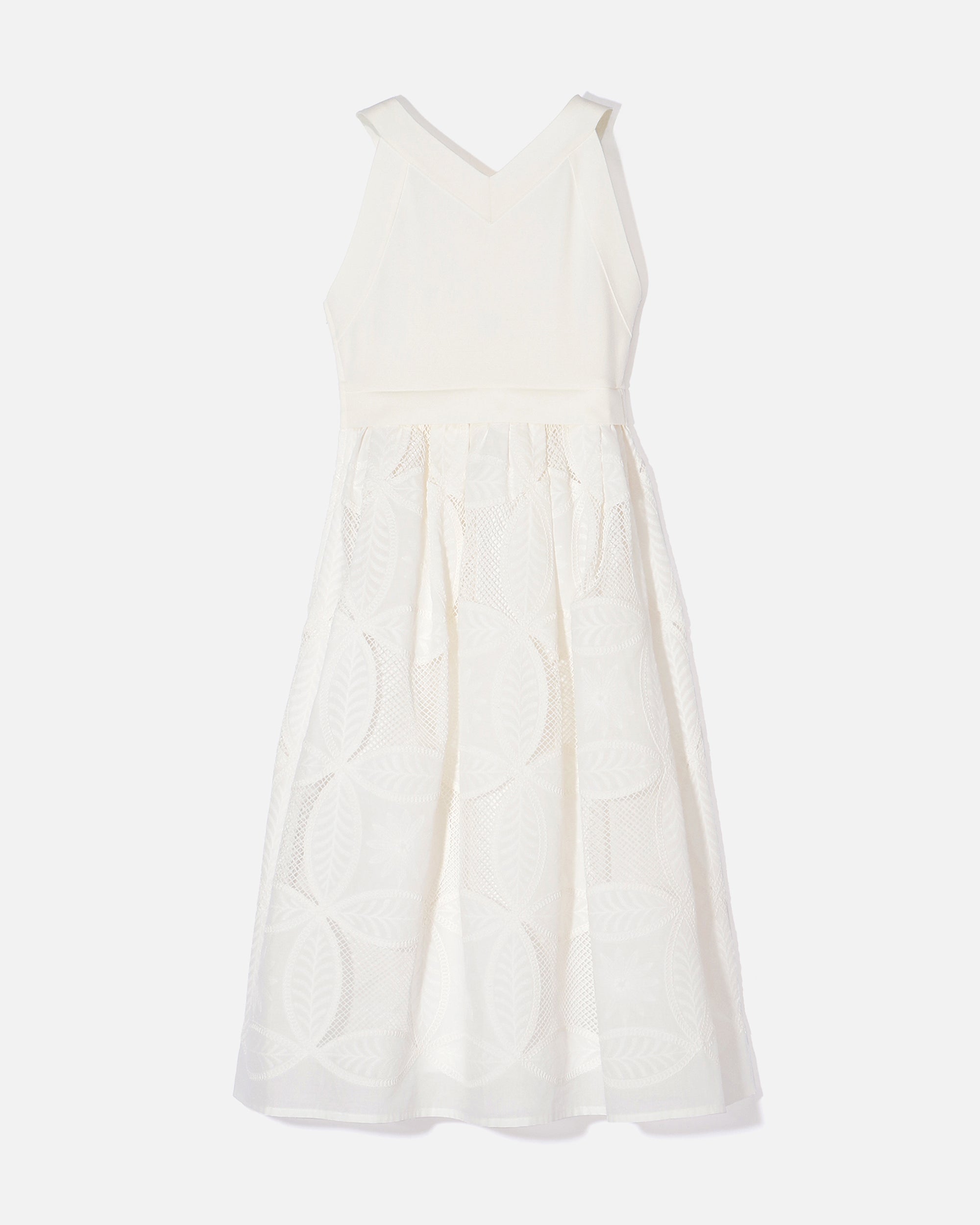 ニット×コットンローンエンブロイダリー サマードレス / Knit × Cotton Lawn Embroidery Summer Dress