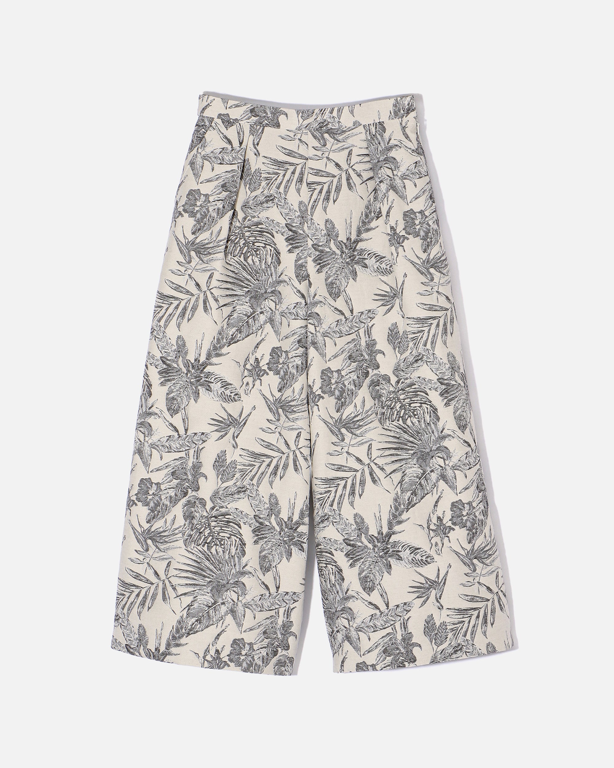 コットンポリエステルジャカード ワイドパンツ / Cotton Polyester Jacquard Wide Pants