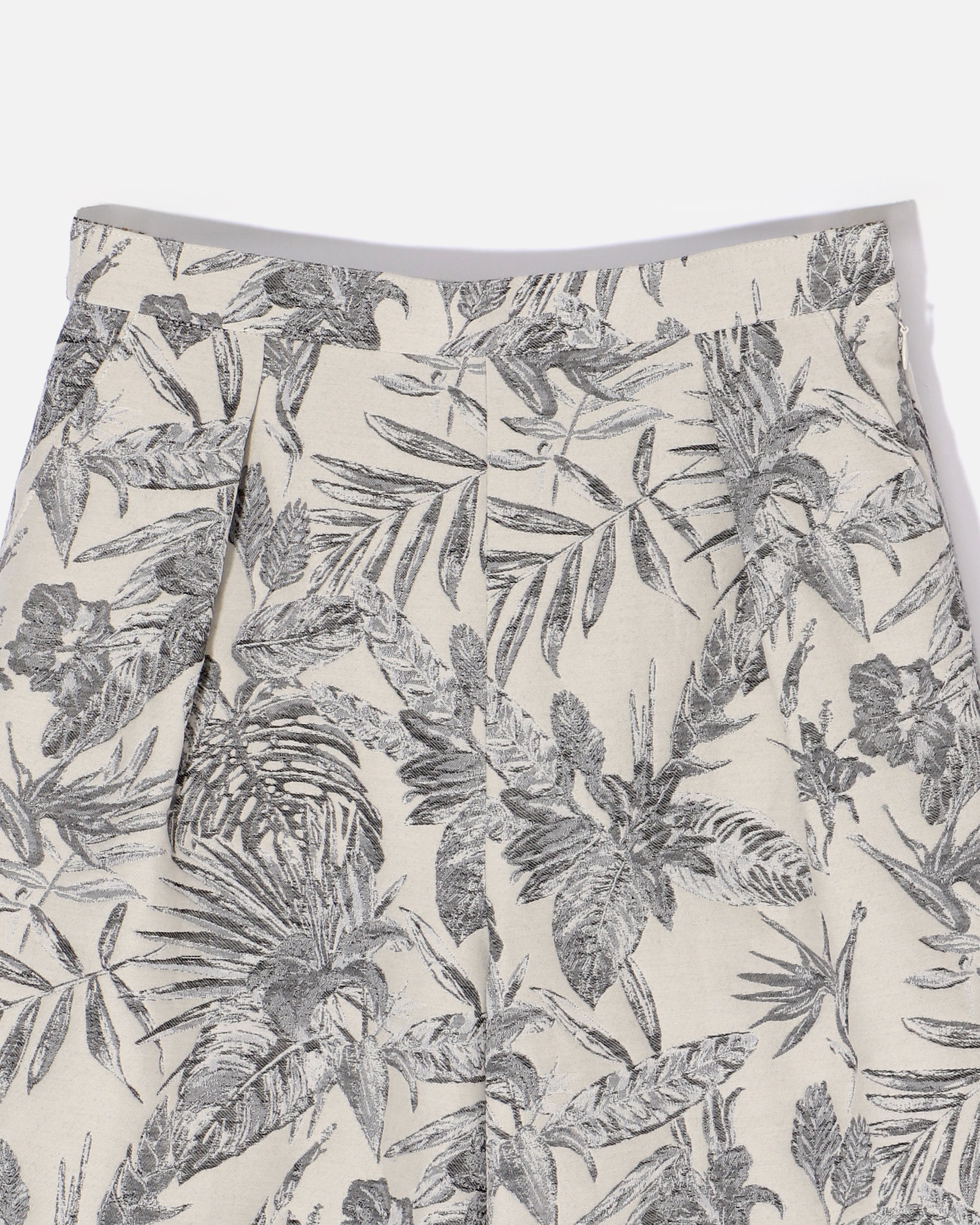 コットンポリエステルジャカード ワイドパンツ / Cotton Polyester Jacquard Wide Pants
