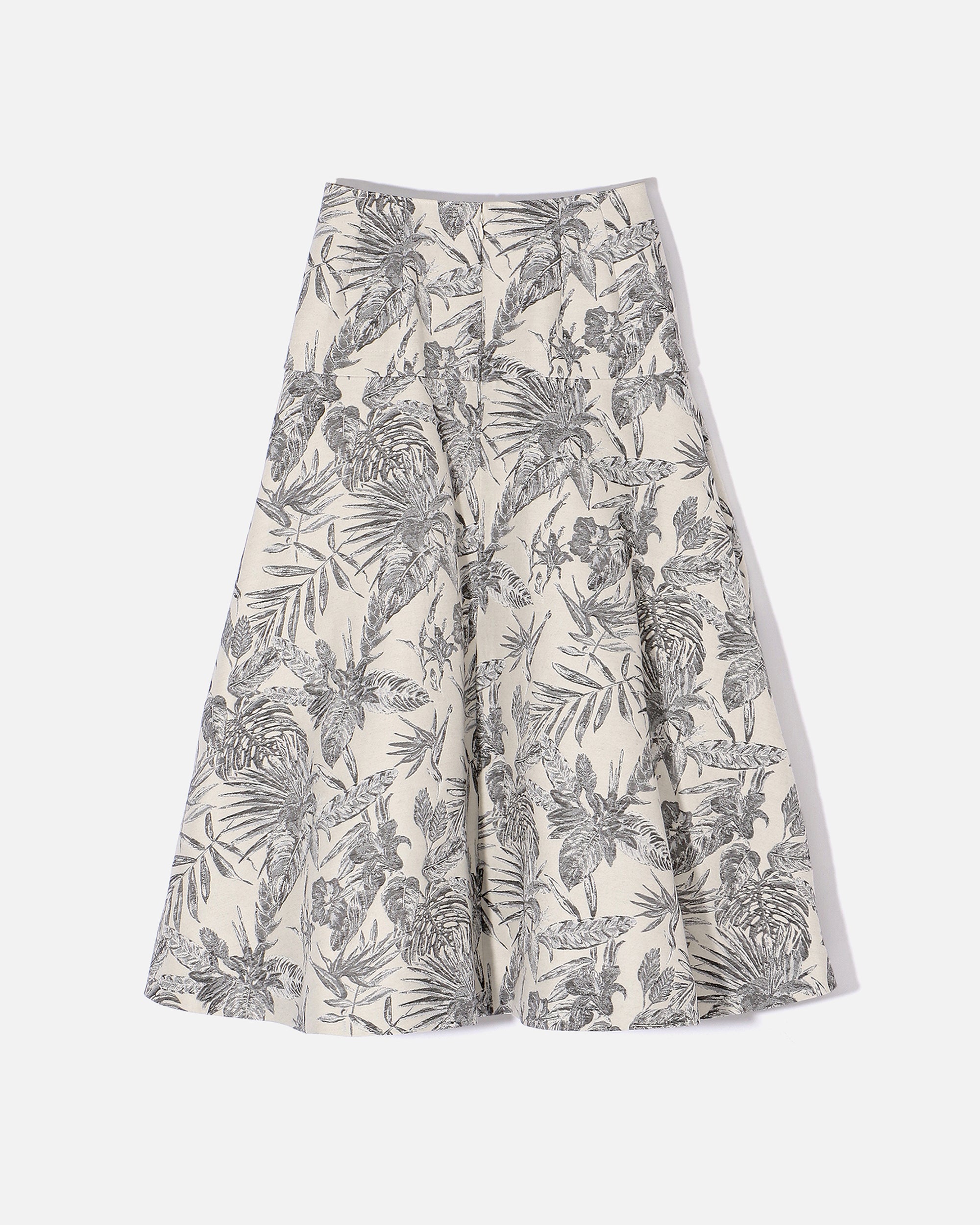 コットンポリエステルジャカード フレアスカート / Cotton Polyester Jacquard Flared Skirt