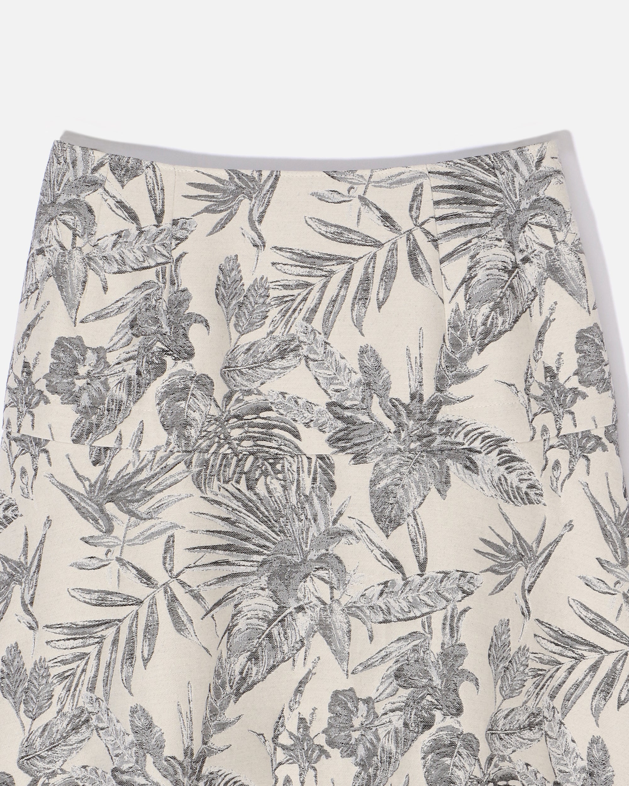 コットンポリエステルジャカード フレアスカート / Cotton Polyester Jacquard Flared Skirt