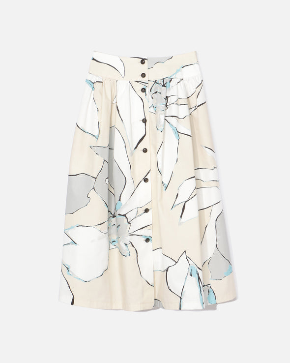 TAE ASHIDA タエアシダ　切替プリーツロングスカート　オリーブ　11 即納 送料無料 プリーツスカート ロングスカート 膝下丈 ミモレ