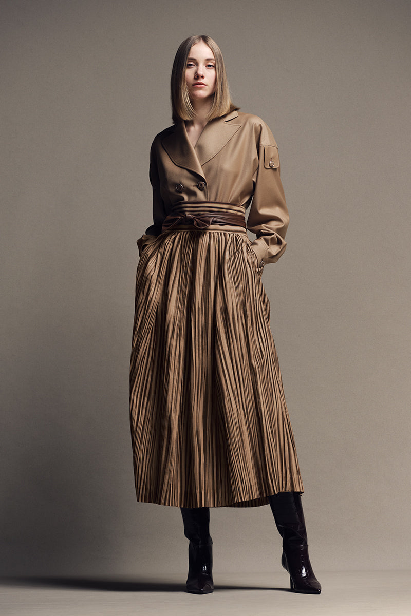 ワッシャー加工プリントスカート