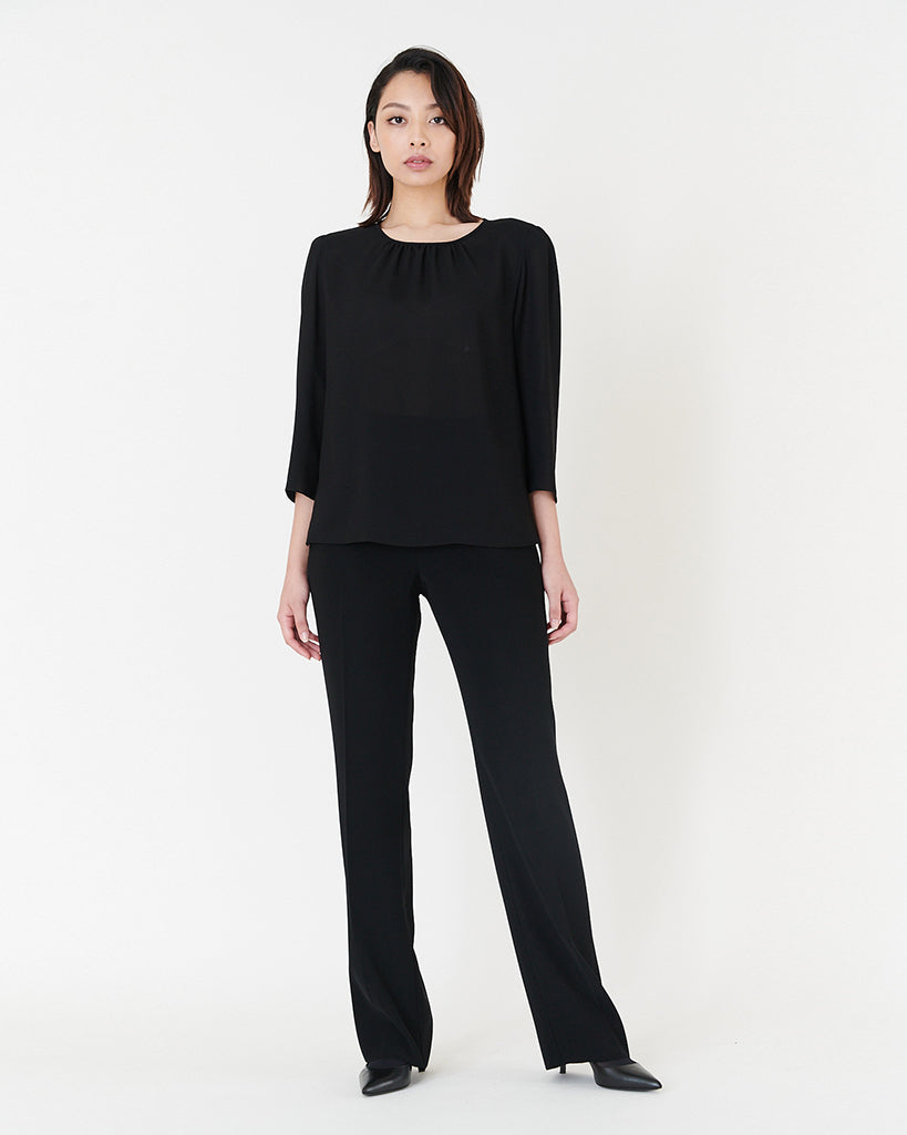 ブラックジョーゼットブラウス / Black Georgette Blouse