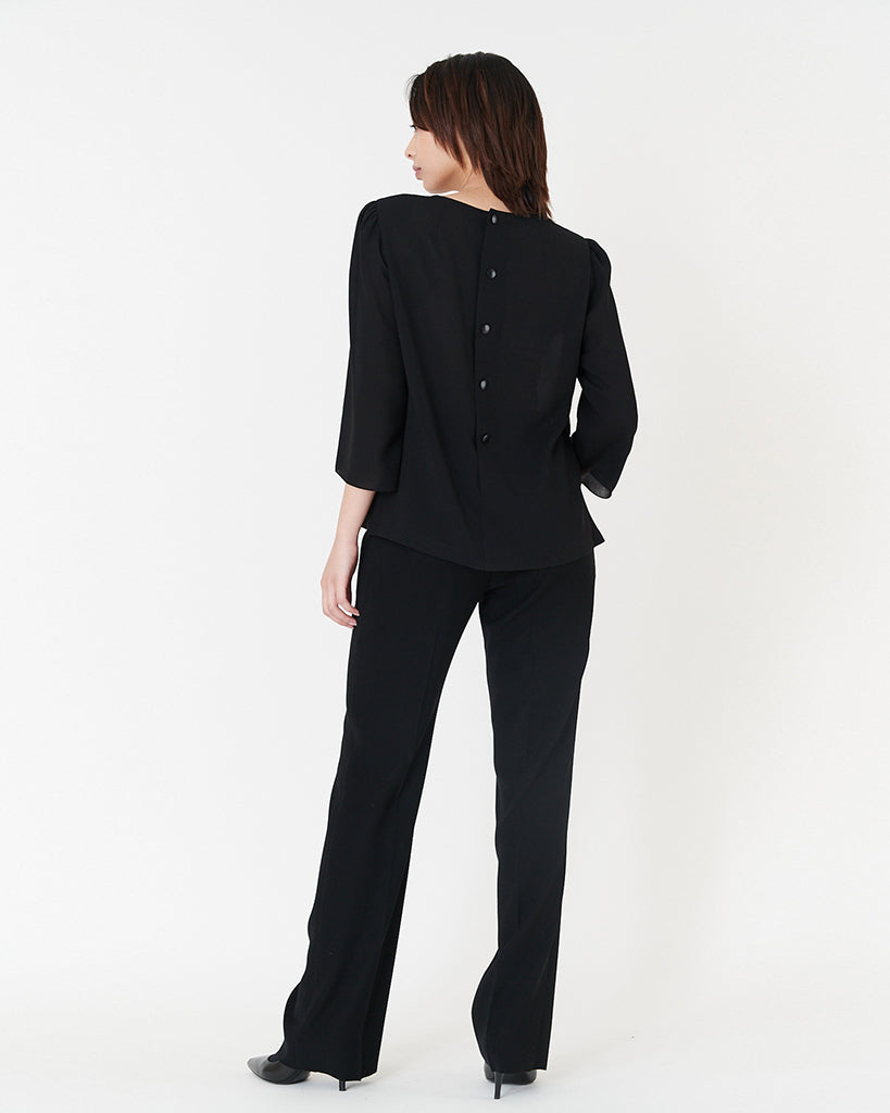 ブラックジョーゼットブラウス / Black Georgette Blouse