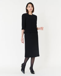 ブラッククレープブラウス / Black Crape Blouse
