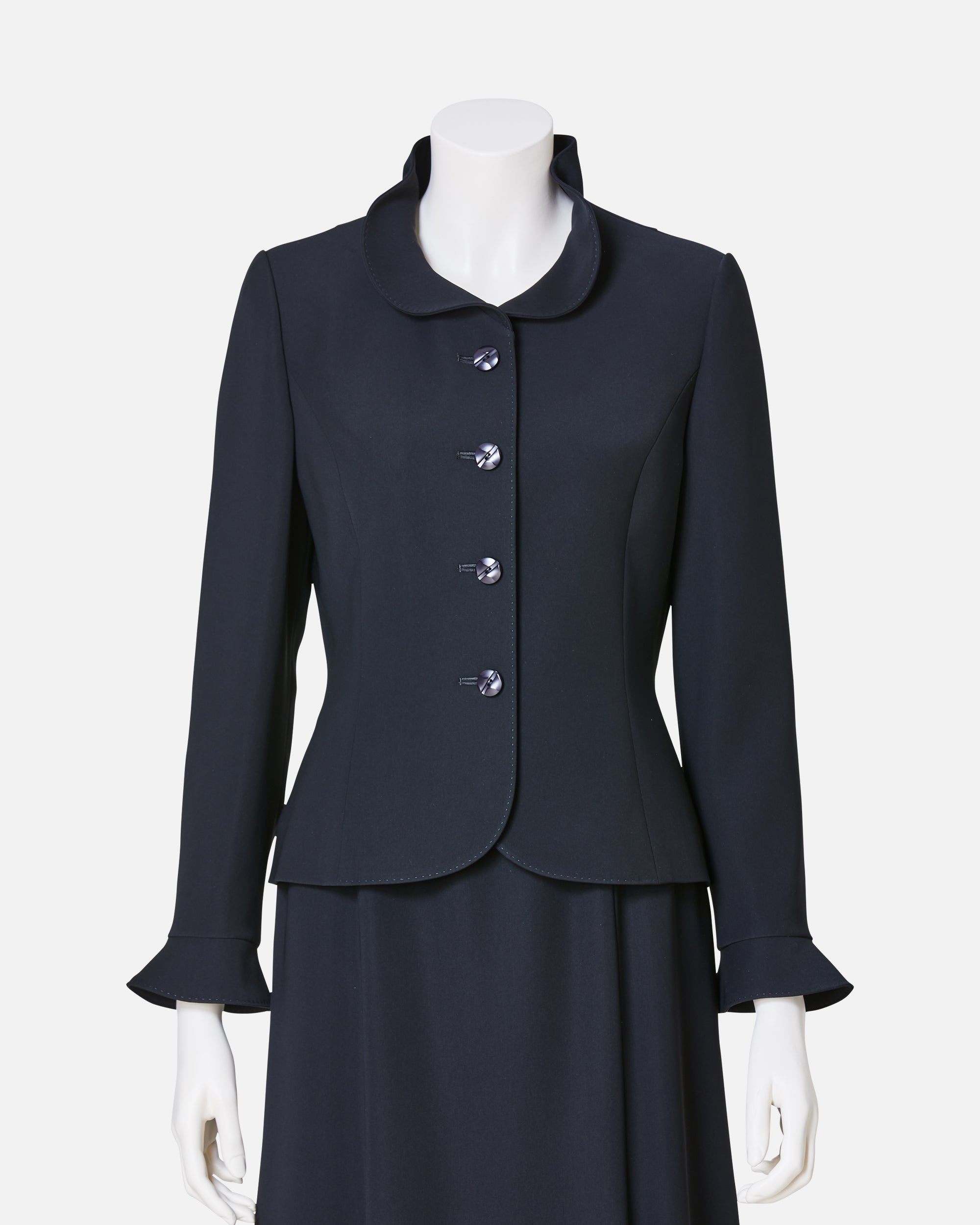 フリルカラーブラックジャケット / Frill Collar Black Jacket