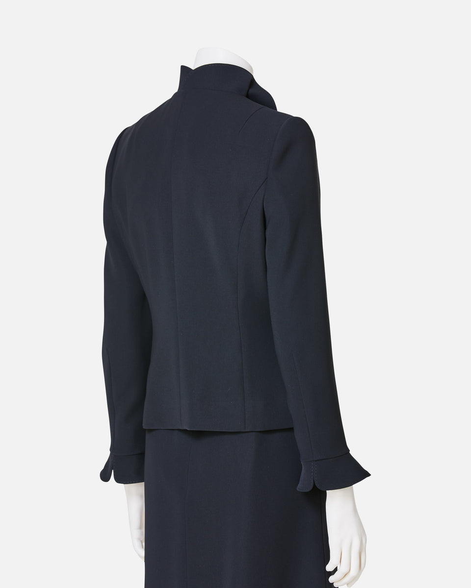 jun ashida Multi Black - フリルカラーブラックジャケット