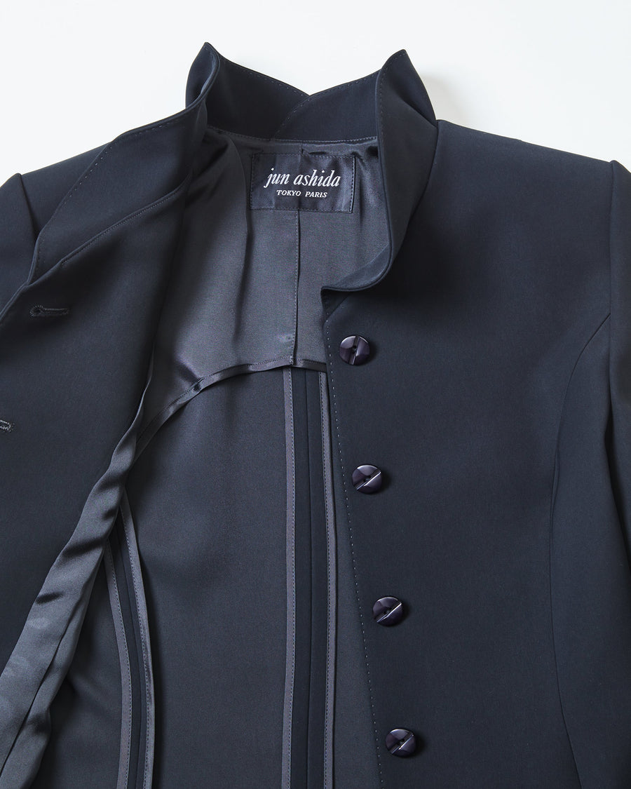 フリルカラーブラックジャケット / Frill Collar Black Jacket
