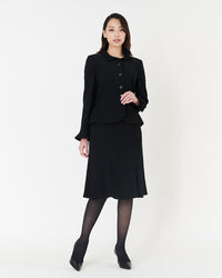 フリルカラーブラックジャケット / Frill Collar Black Jacket