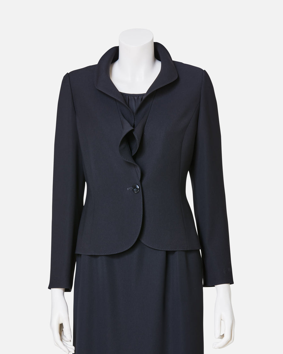 フリルブラックジャケット / Frill Lapel Black Jacket
