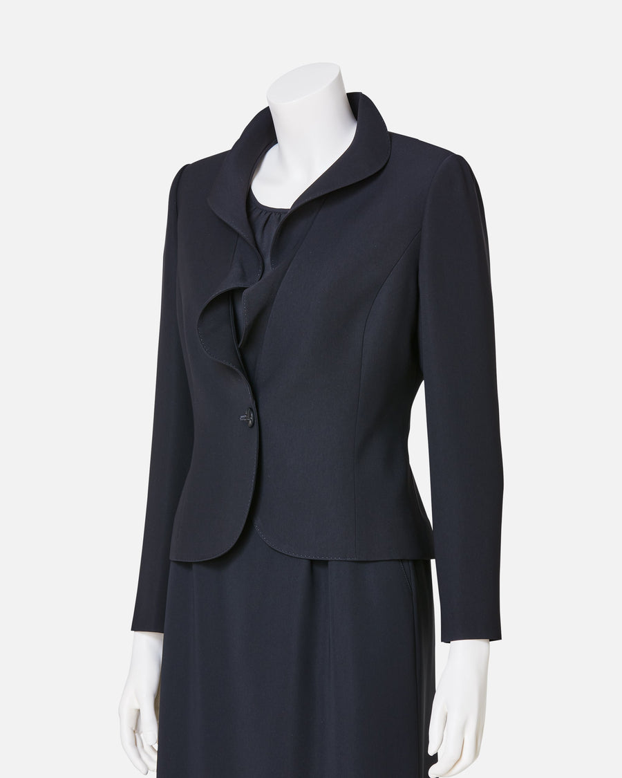 フリルブラックジャケット / Frill Lapel Black Jacket