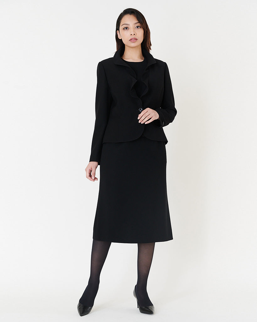 フリルブラックジャケット / Frill Lapel Black Jacket