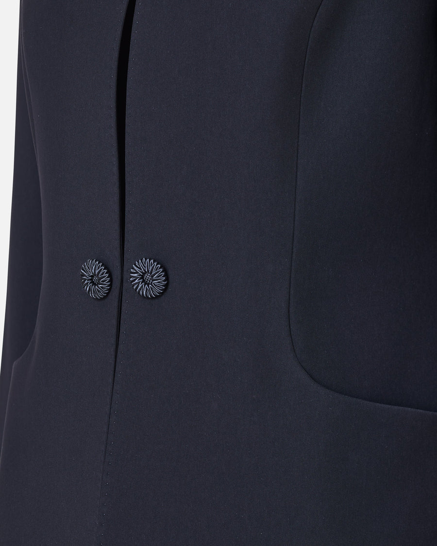 ノーカラーブラックジャケット / Collarless Black Jacket