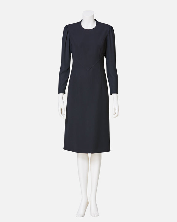 ミスアシダ　ジュンアシダ ボウタイリボン　リブニットワンピース 濃紺　M 通年 BO0805__1278_4343547a-89c4-