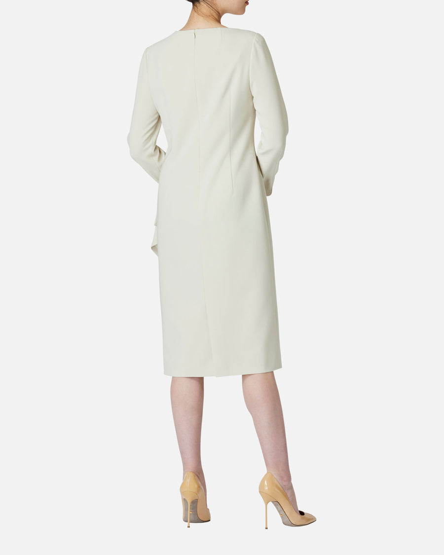 トリアセテートポリエステルドレープワンピース / Triacetate Polyester Blended Draped Dress