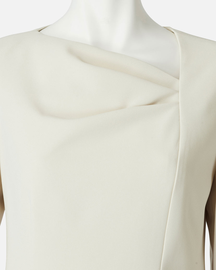 トリアセテートポリエステルドレープワンピース / Triacetate Polyester Blended Draped Dress