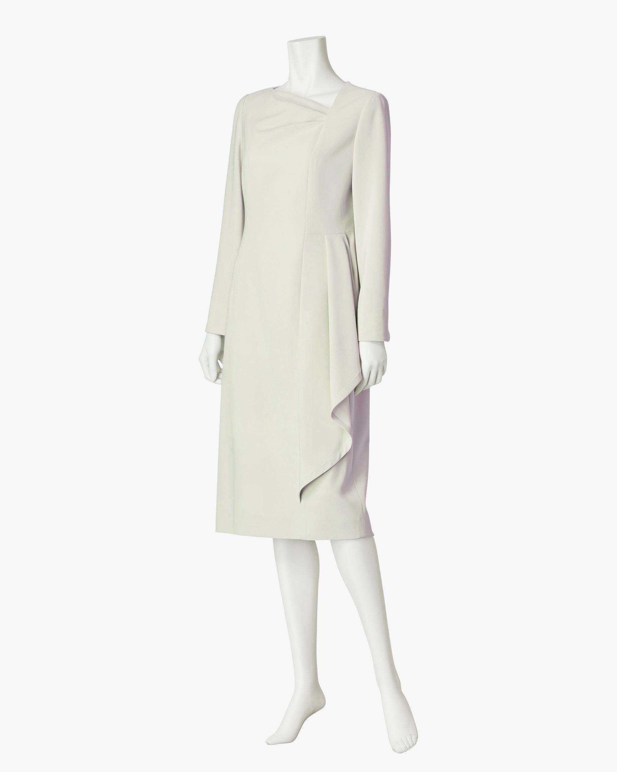 トリアセテートポリエステルドレープワンピース / Triacetate Polyester Blended Draped Dress