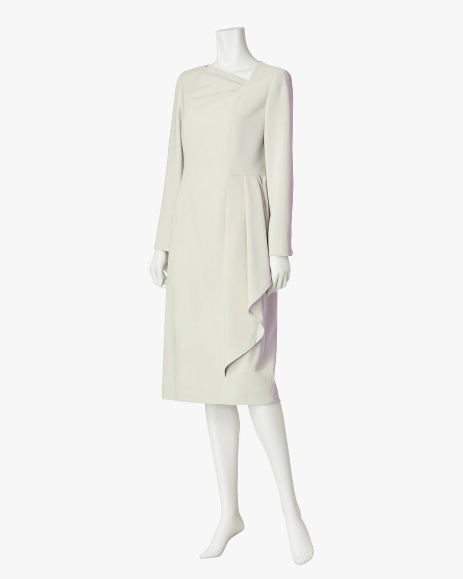 トリアセテートポリエステルドレープワンピース / Triacetate Polyester Blended Draped Dress