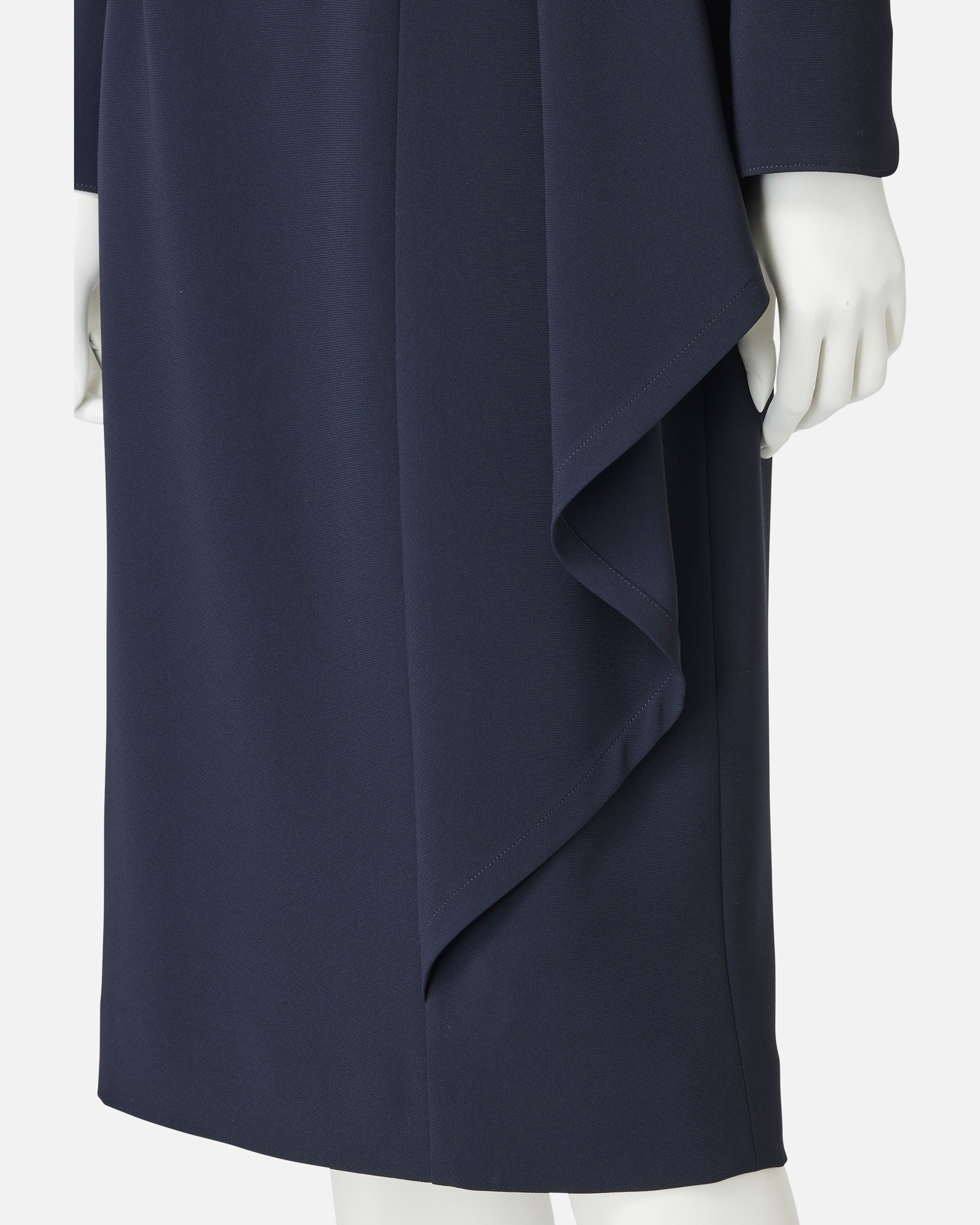 トリアセテートポリエステルドレープワンピース / Triacetate Polyester Blended Draped Dress