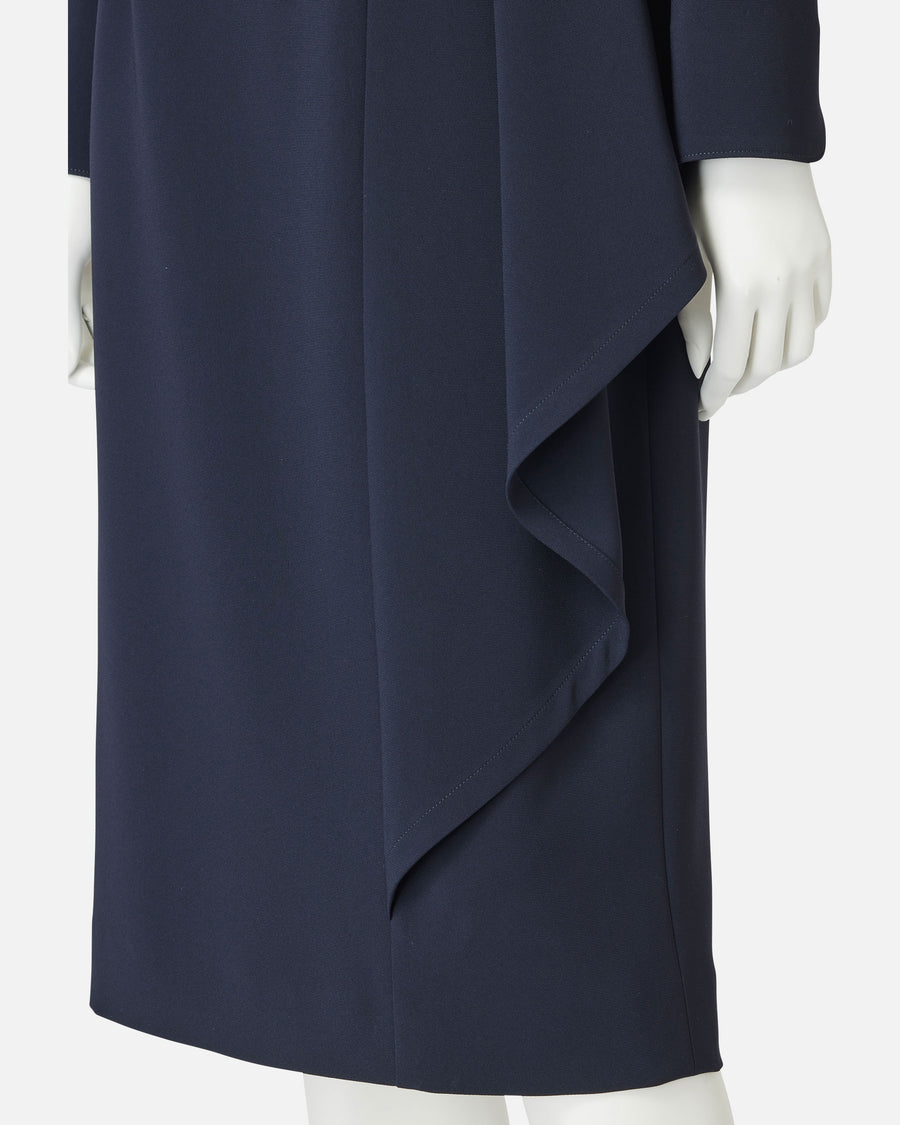 トリアセテートポリエステルドレープワンピース / Triacetate Polyester Blended Draped Dress