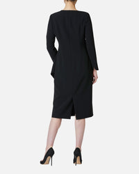 トリアセテートポリエステルドレープワンピース / Triacetate Polyester Blended Draped Dress